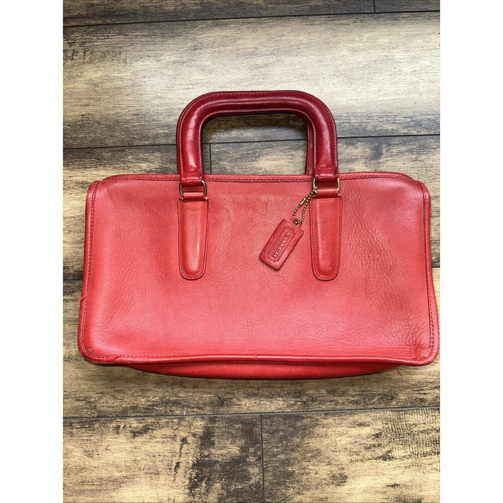 Coach Red Leather Hobo Satchel